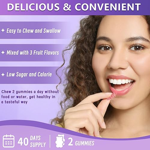 Miniatura 5 de Gomitas complejas de hongos con Ashwagandha y melena de león, Reishi, Cordyceps, Maitake, Shitake, Chaga y cola de pavo Gomitas nootrópicas para