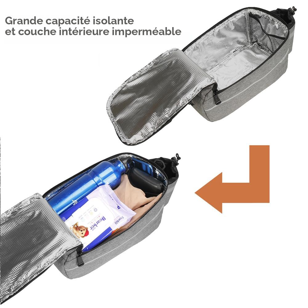 Sac De Guidon De Vélo De Route Ldabrye – Poches Transparentes Pour Téléphone – Bandes Réfléchissantes – Nylon Résistant