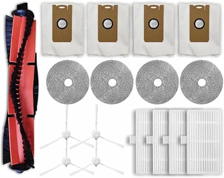Vacuum Cleaner Main Side Brush Filters Rag Dust Bag Roller Brush Accessories,Compatible for Xiaomi Lydsto W2 Spare Parts
