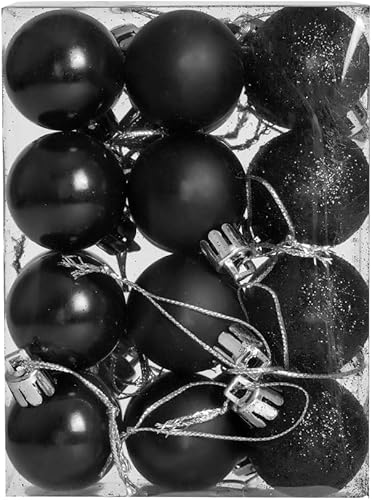 ZYBenda 24 adornos de bolas de árbol de Navidad brillantes e inastillables para decoración de árbol de Navidad, bolas colgantes de Navidad para