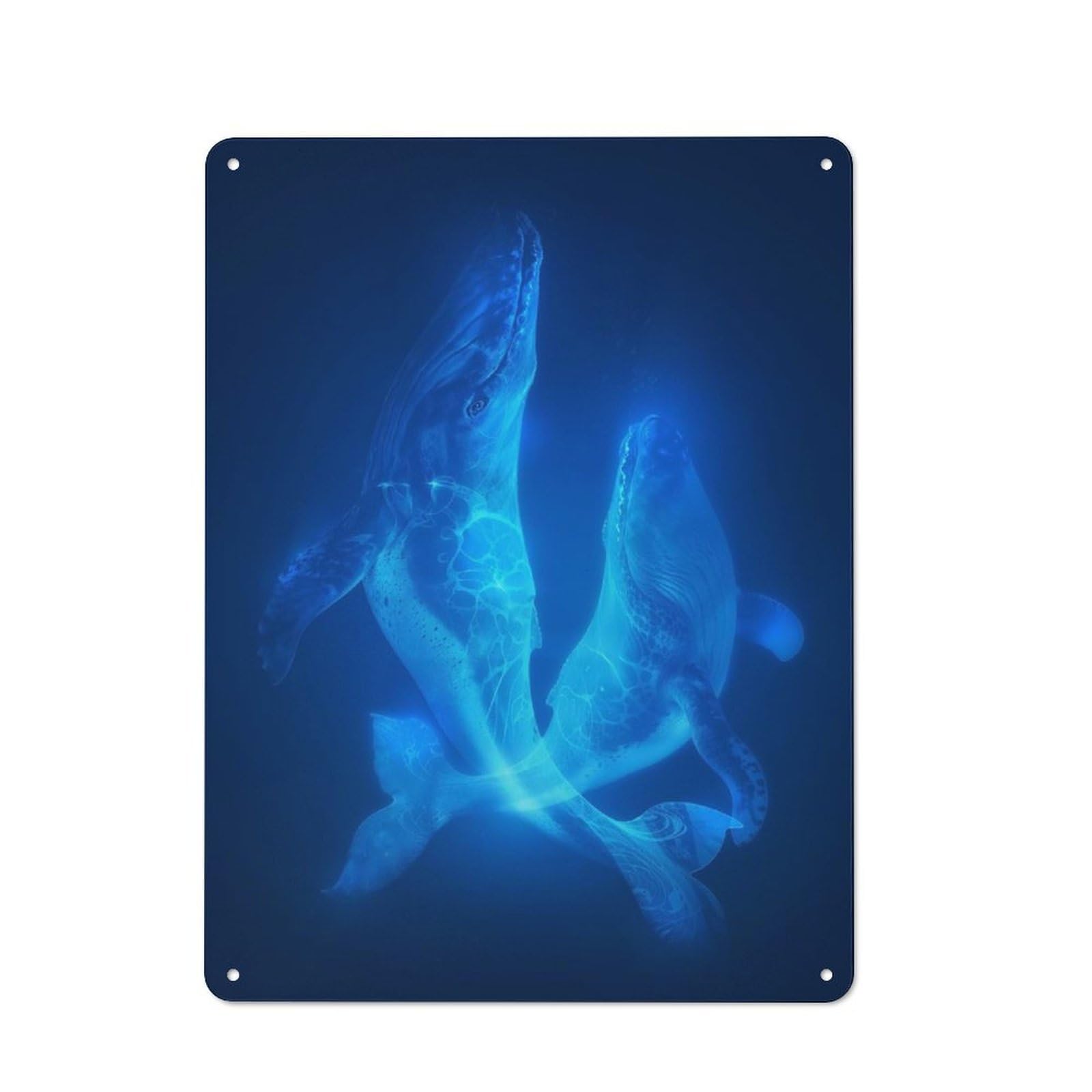 Luminous Leviathans Retro Tin Sign 40x30cm for Guest Room Or Hallway, for Kitchen, Dining Room And Home Bar Wall Decor
