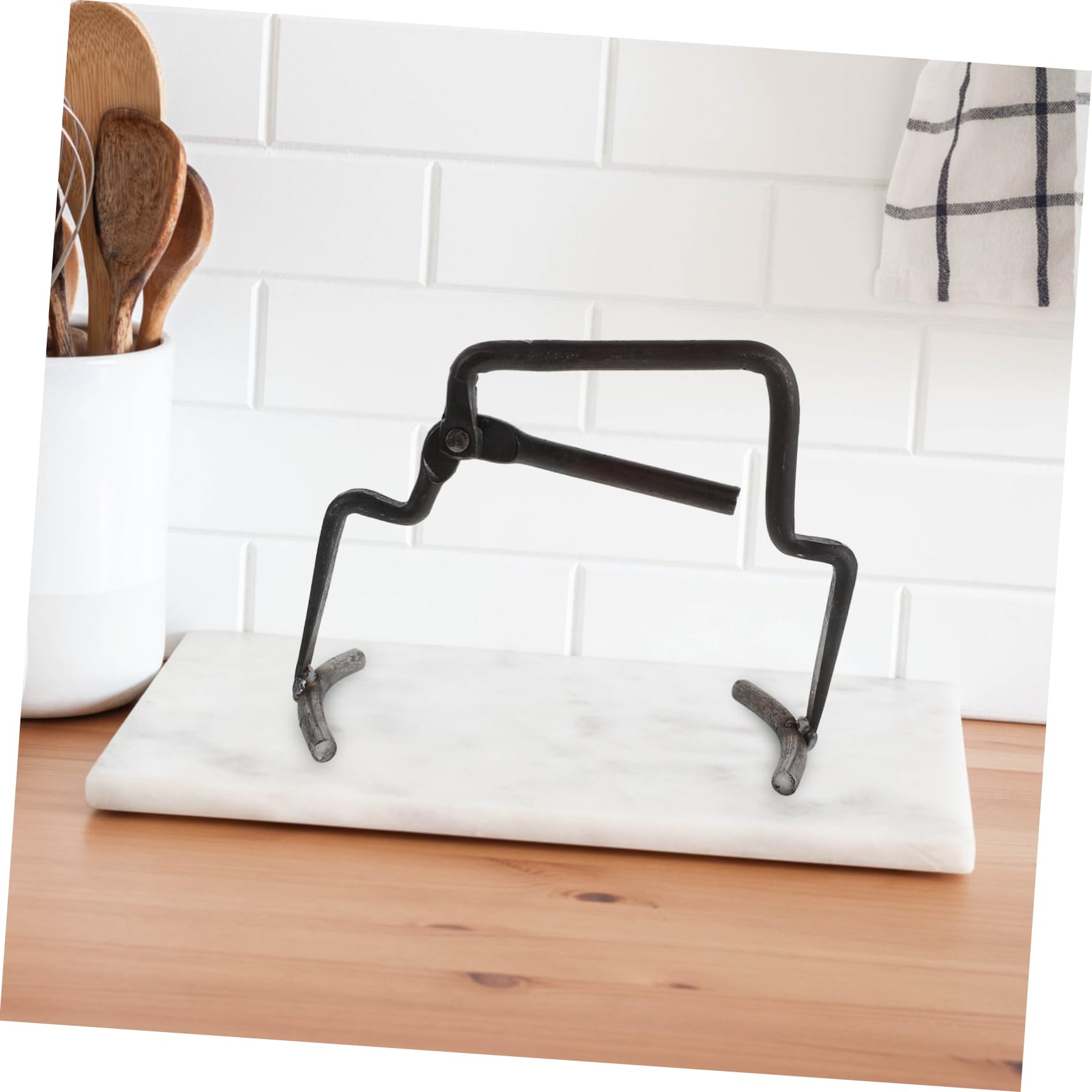 LIFKOME Pinza da Cucina in Ferro Nero Resistente al Calore, Antiscivolo, per Barattoli e Casseruole, per Uso Quotidiano in Cucina e Feste