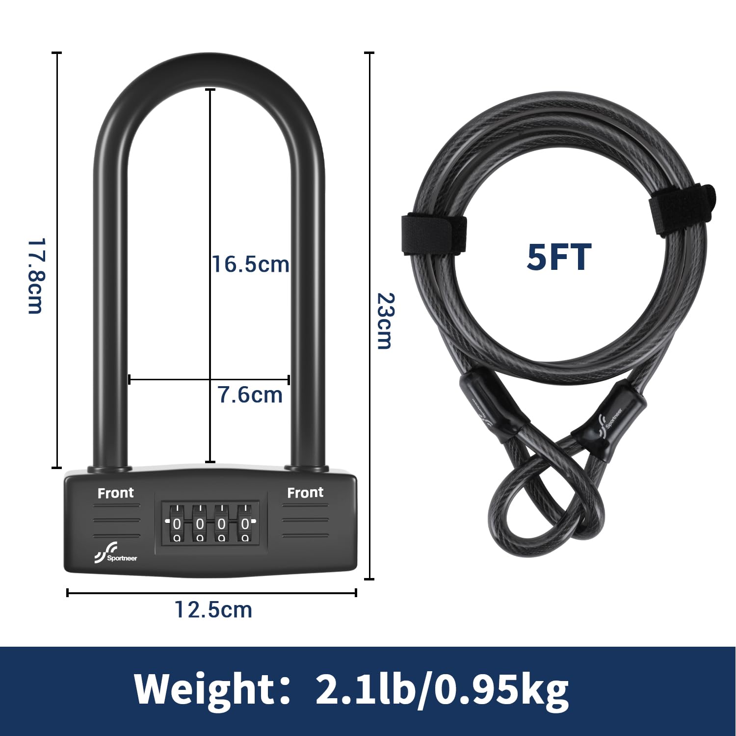Antivol Vélo U SIGTUNA – Manille Ultra Robuste En Acier 16mm, Idéal Pour Protéger Ton Deux-roues Au Quotidien