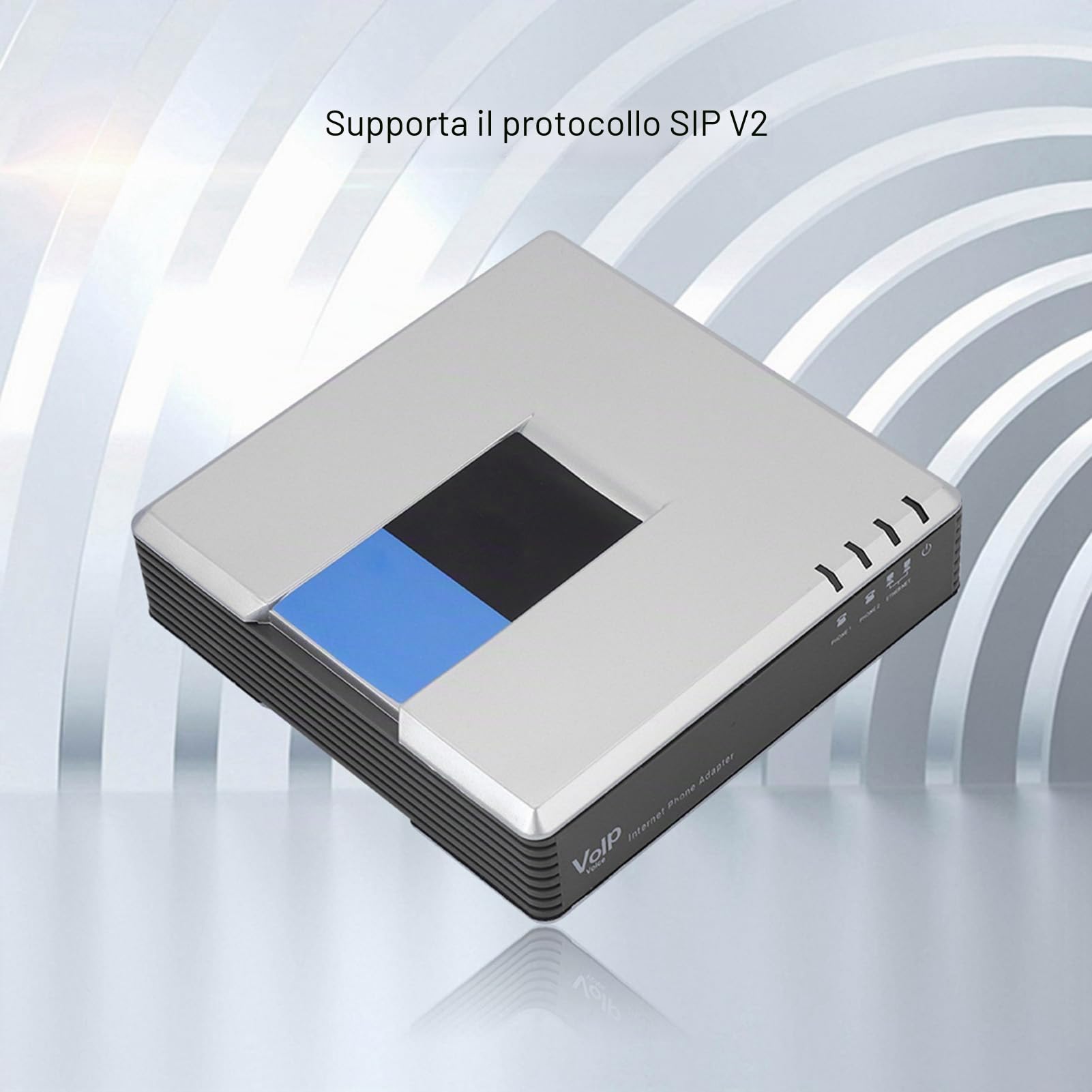 VoIP , Leggero Supporta il Protocollo SIP V2 con 2 Porte per la Casa (Spina UE)