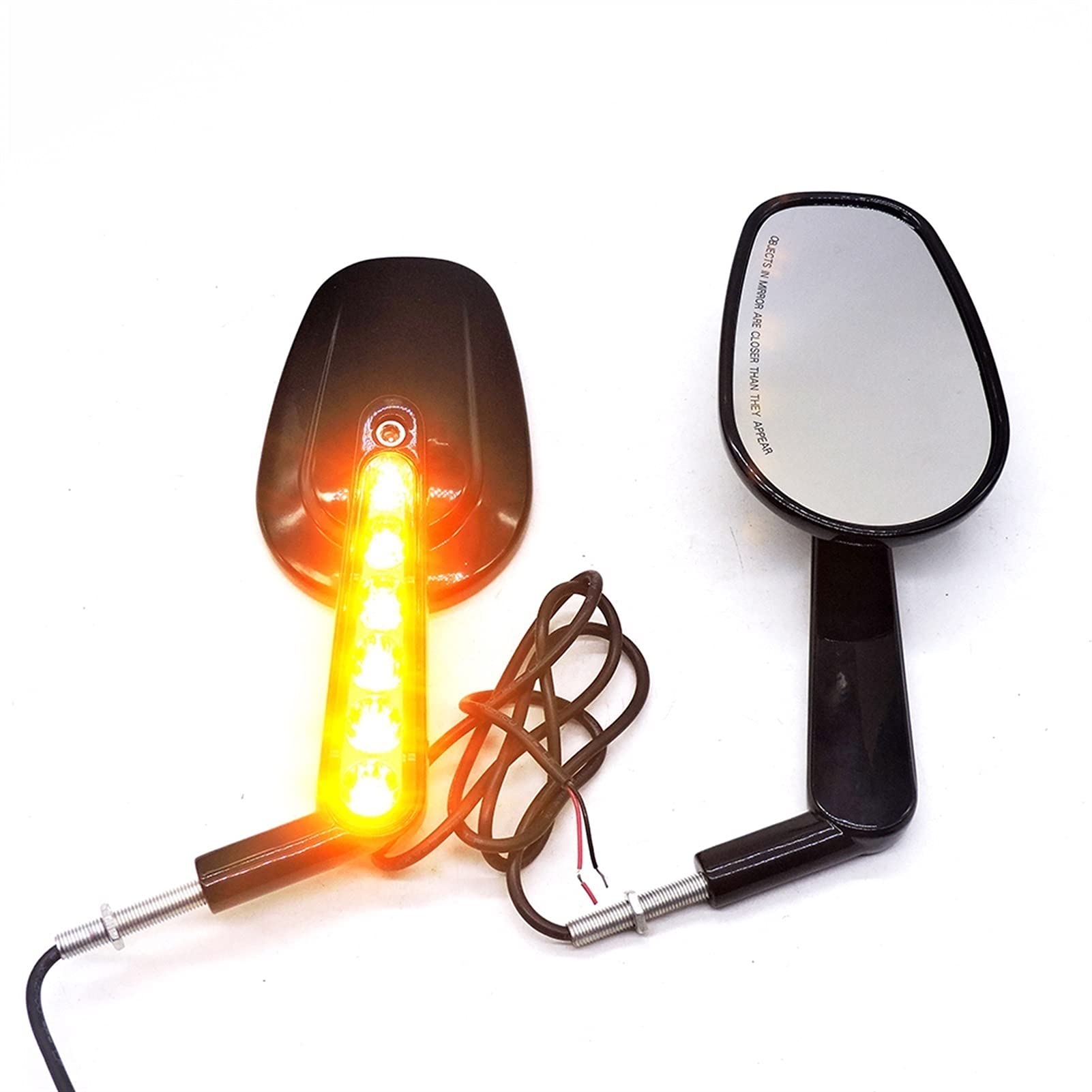 Universal Motorcycle LED Turn Signal Lights Rearview Mirrors For Suzuki - View #6