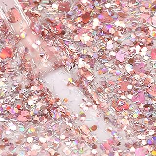 Bluesky Gel Nail Polish, Santa Red Dream Bsh028, Glitter, Long Lasting, Chip Resistant, 10 ml (Requires Drying Under UV LED Lamp)