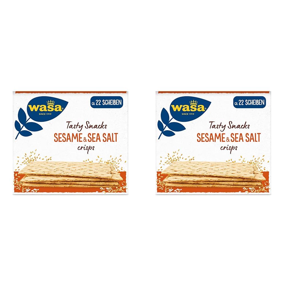 Wasa Knäckebrot, Sesam & Meersalz, 190 g (Packung mit 2)