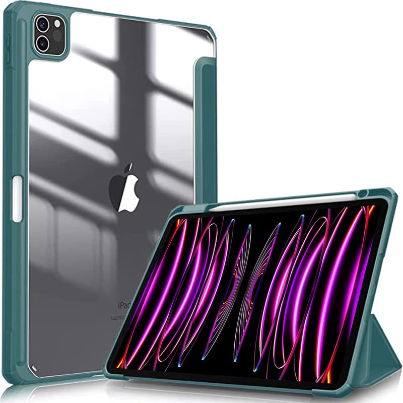 Robustrion for iPad Pro 11 inch Case Cover [2022/2021/2021 2nd 3rd 4th Gen Generation] Smart Hybrid Flip Stand Case with Pencil Holder [Auto Sleep Wake] - Dark Green (B0BRZR72HR) Amazon Price History, Amazon Price Tracker