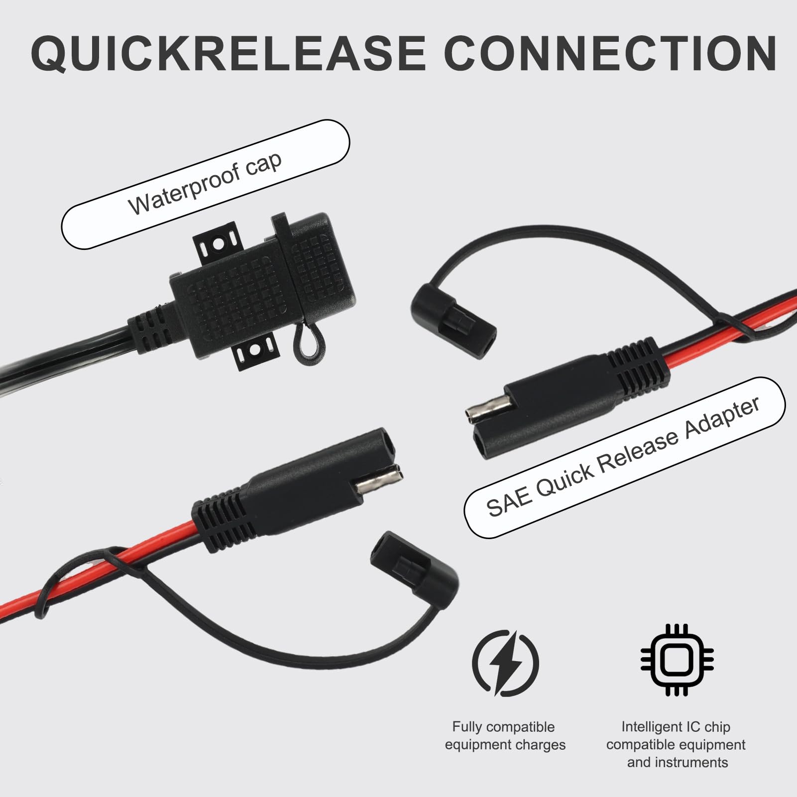 Adaptador Cargador USB Para Moto 3.1A - Convertidor SAE A USB, Compatible Con Teléfonos, GPS Y Cámaras