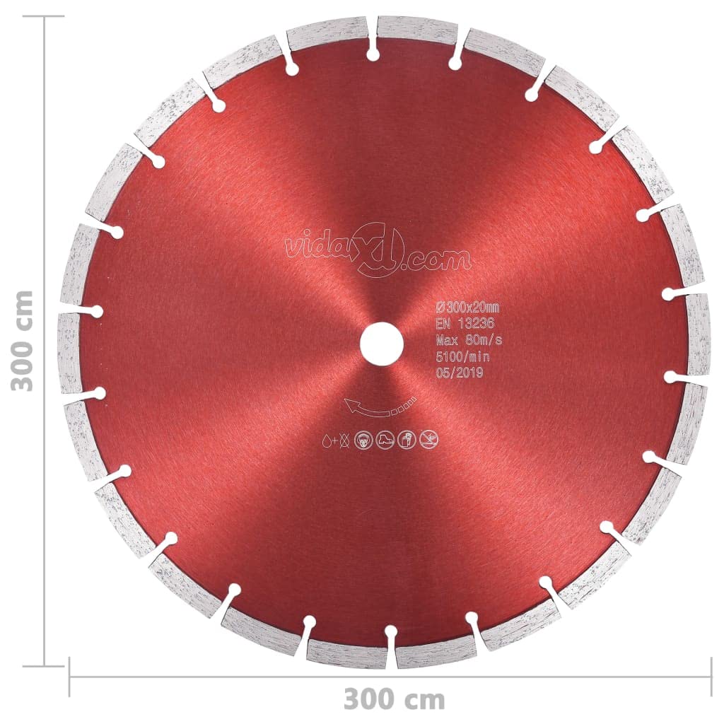 ShGaxin Disco da Taglio Diamantato in Acciaio 300 mm,Articoli di ferramenta,Accessori per Attrezzi,Lame per Attrezzi,Lame per seghe-143239
