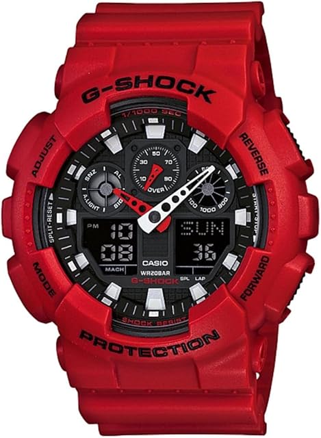 Montre Casio GA-100 XL Series G-Shock Quartz 200M WR résistante aux chocs pour homme