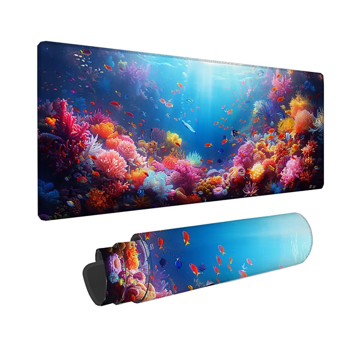 Podkładka pod mysz do gier XXL duża mysz 1500 x 800 x 3 mm, duża podkładka pod biurko z antypoślizgową gumową podstawą dla graczy PC, poprawia precyzję i szybkość Cdoreal PjY11323 N-U