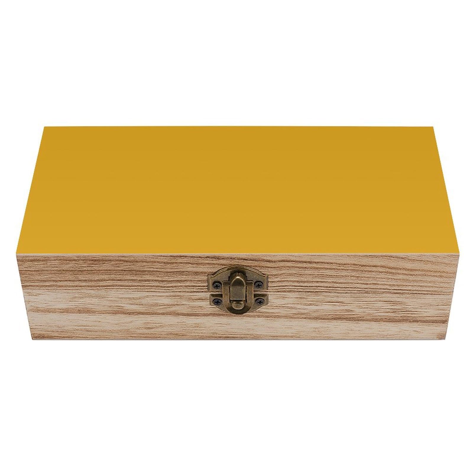 VstaDank Natural Yellow Wooden Storage Box with Hinged Lid Natural Wooden Box Beautifully Keepsake Boxes Vintage Wood Boxes Jewelry Organizer Trinket Storage Chest Unique Gift