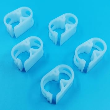 Adjustable Tube Clamps 0.118-0.236 Inch Tube Laboratory Pinch Valve Flow Control Hose Clamp 5pc Pack White