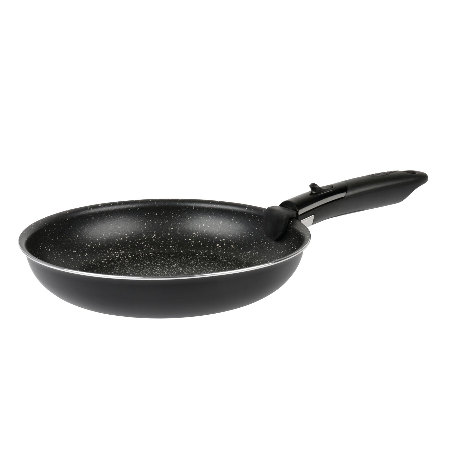 Sitram 716933 naczynia kuchenne 7 szt. Aluminium czarne: zdejmowany uchwyt, 3 patelnie Ø20,24,28 cm, 3 garnki Ø16,18,20 cm - powłoka nieprzywierająca bez PFOA z efektem kamienia - wszystkie palniki, w