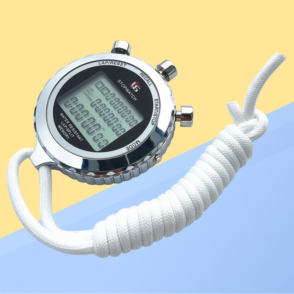 VICASKY Cronometro Sportivo Elettronico in Metallo Inossidabile con Display a 3 Righe, Cronografo Multifunzione e Timer Elettronico Portatile per Allenamenti e Attività all'Aperto