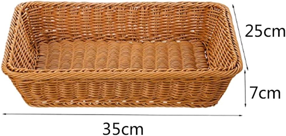Wicker Storage Basket, Bread Basket Bread Shop Supermarket Display Basket Woven Tabletop Food Fruit Vegetables Restaurant