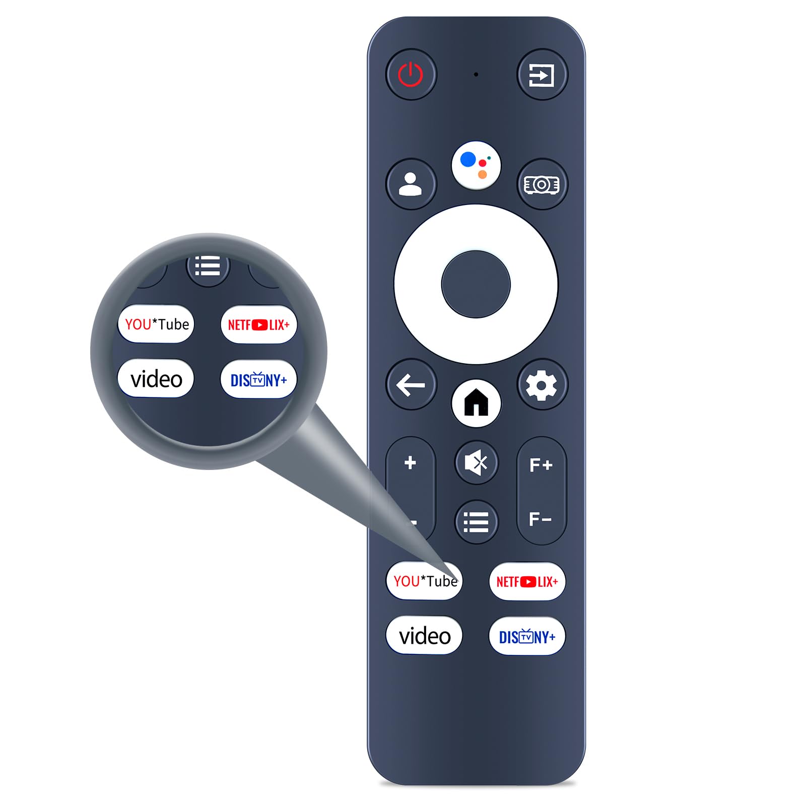 Télécommande PUTRIMS 4K K12 avec micro et bouton Google Assistant dédié - 8