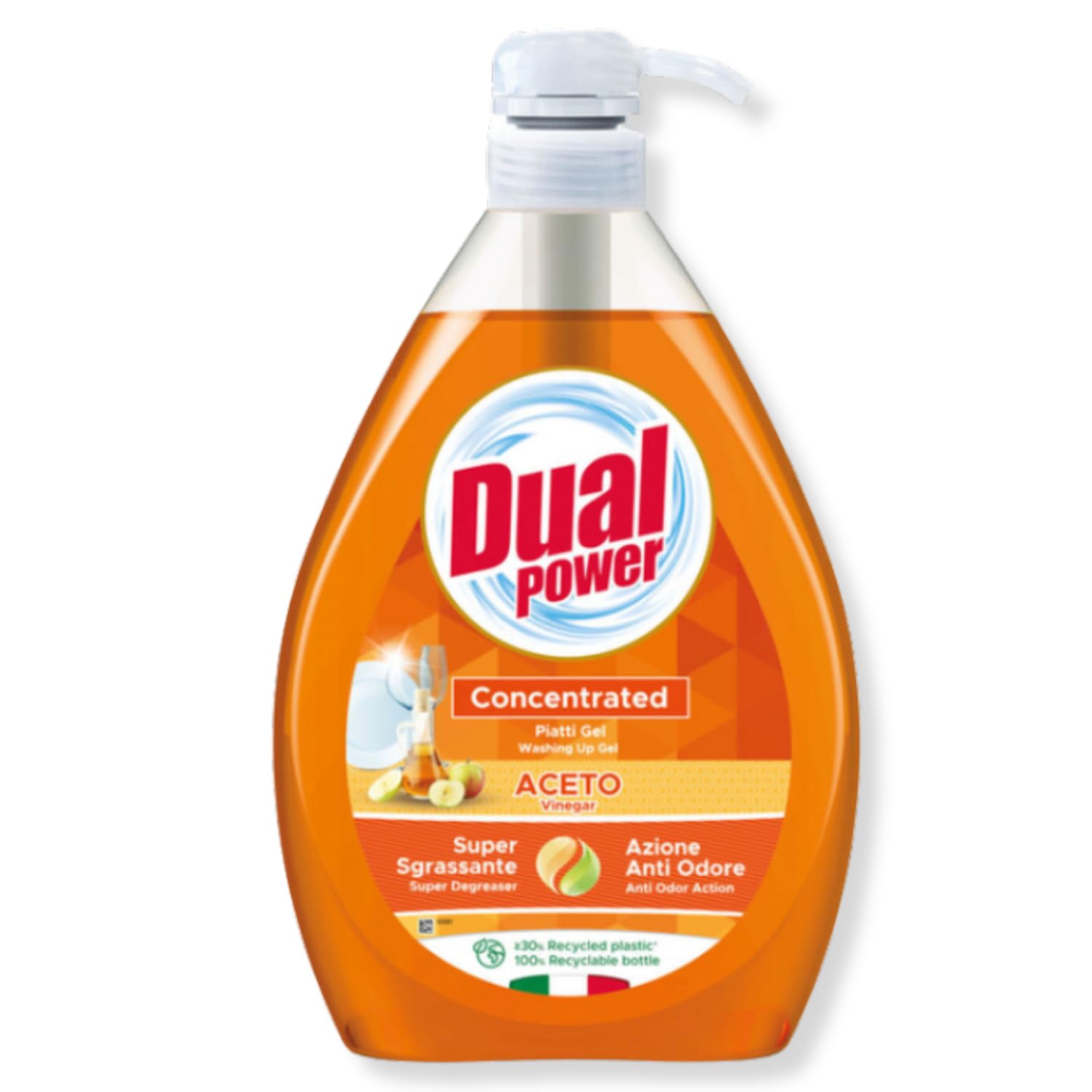 Detergente Piatti Gel Concentrato all’Aceto 1L kit con Spugna Brandizzata SPESA & RISPARMIO Inclusa – Variazioni 4/8/12 Pezzi (12)