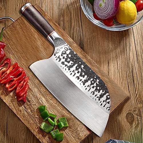DAXXIN Meat Cleaver,Cleaver Knife, Handmade Forged Chinese Chef Knife Meat Chopping Vegetables Slicing Cleaver Kitchen Knife 5CR15 High Carbon Clad Stainless Steel