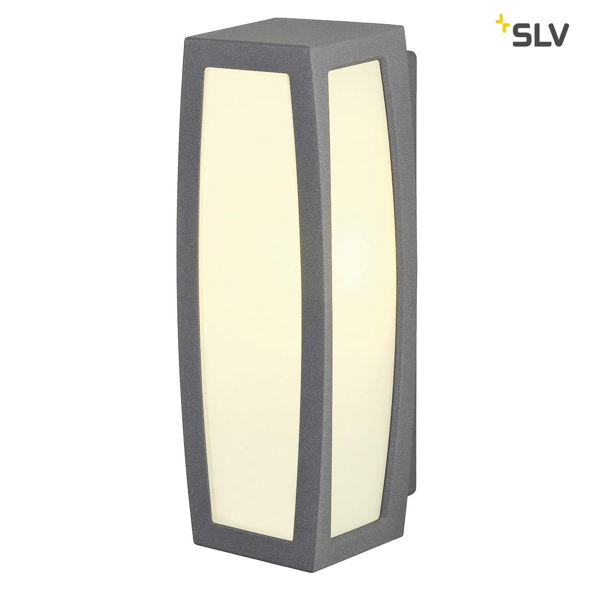 SLV Wandlampe MERIDIAN BOX mit Bewegungsmelder | für die effektvolle Außenbeleuchtung von Wänden und Hauseingang | LED Strahler, Wandleuchte, Aussenleuchte, Gartenlampe, Wegeleuchte | E27, 25W max,