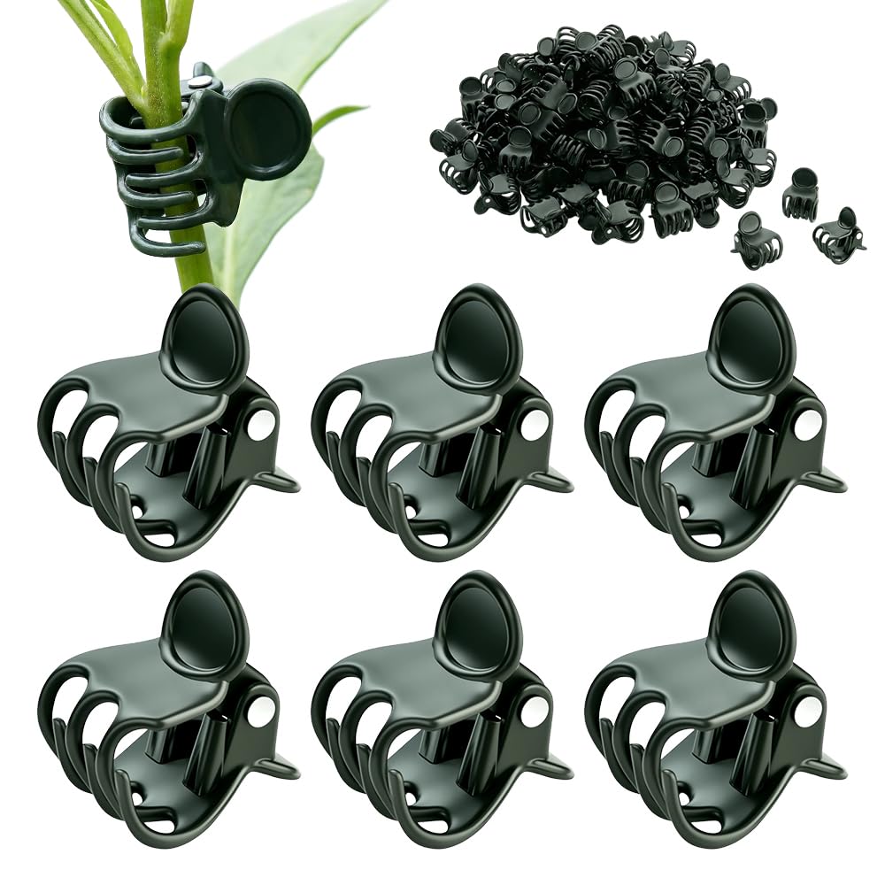 100/200/300 Stück Pflanzenclips für Kletterpflanzen, Orchideen-Clips für Pflanzen, Gartenpflanzen-Clips für Tomaten, Gurken, Reben, Kletterpflanzen, aufrecht (200 Stück)
