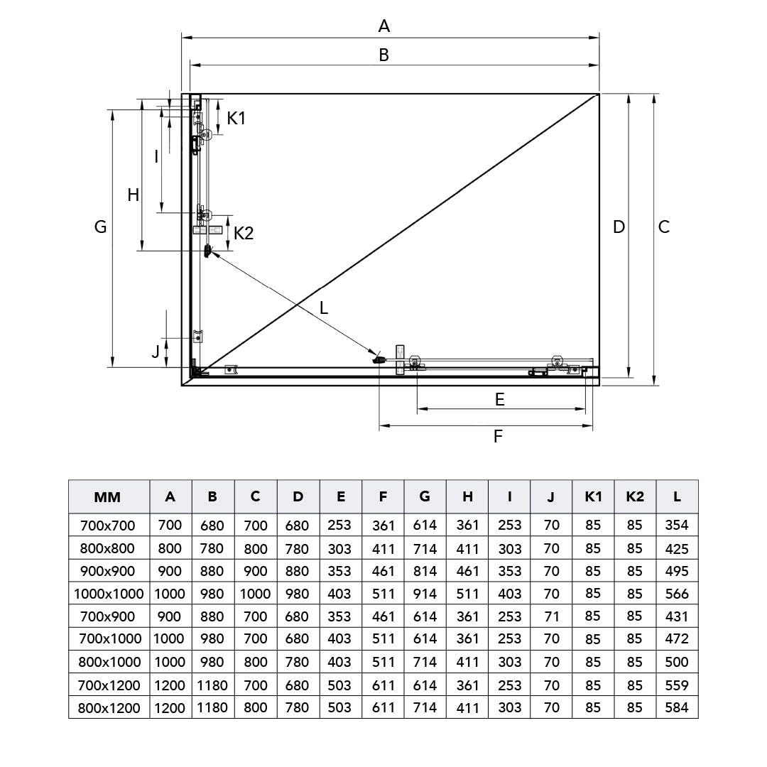 Box Doccia Angolare 70x90 cm Cristallo Trasparente Giada Kiamami Valentina