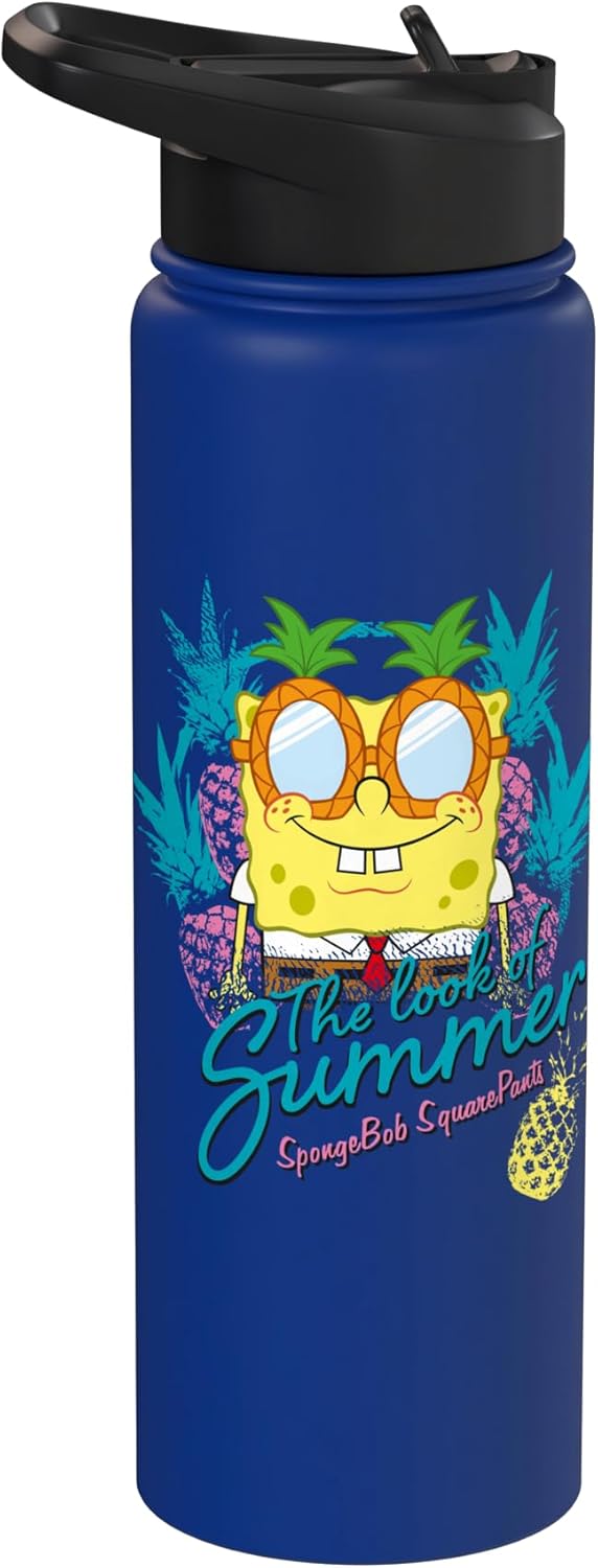 Official SpongeBob SquarePants The Look of Summer Stainless Steel Insulated Water Bottle