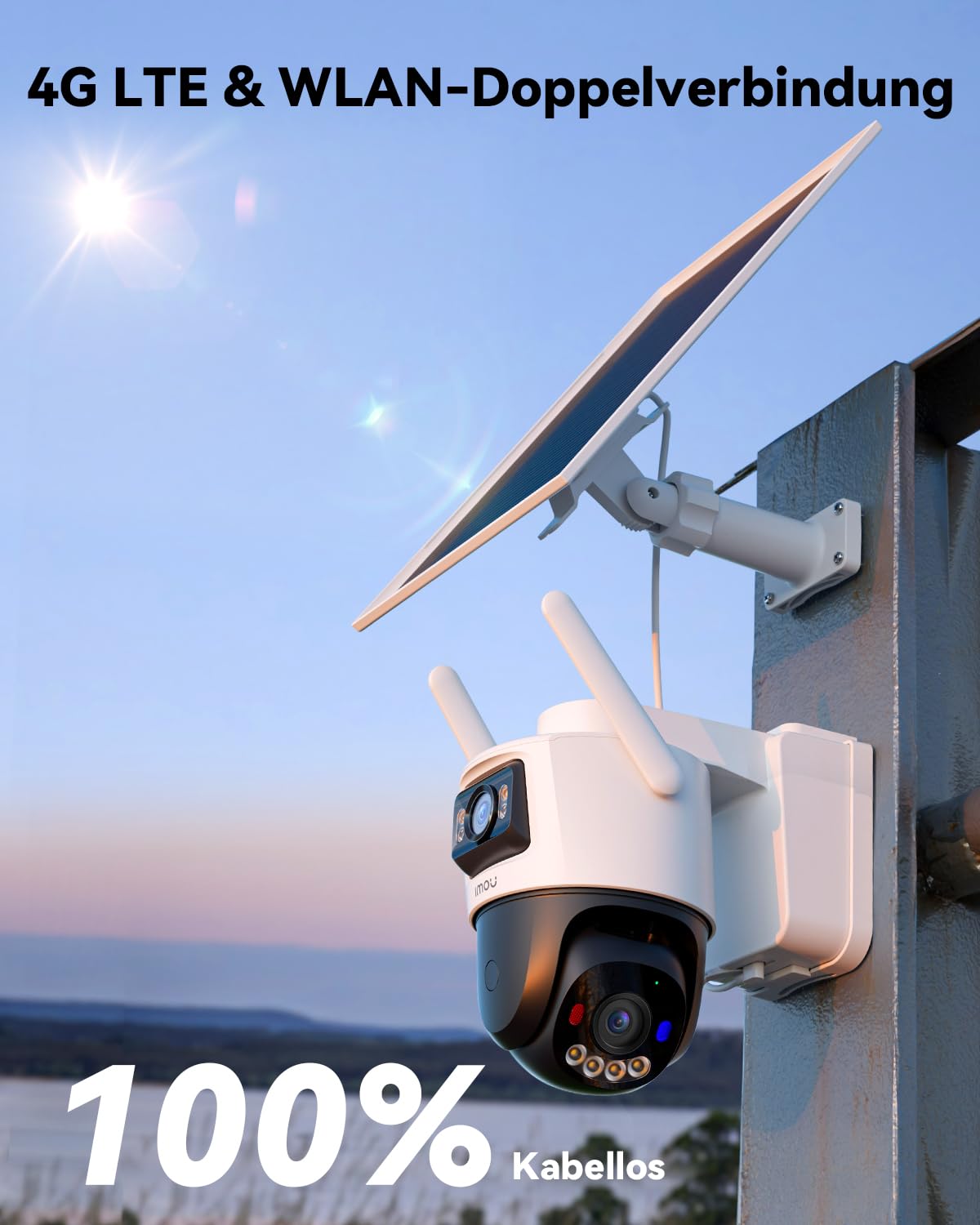 Imou 3K+3K Dual-Objektiv Überwachungskamera Aussen Solar 24/7 Aufzeichnung