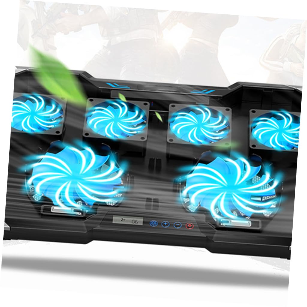 UKCOCO RGB Laptop Kühlpad für Gaming 7-stufig Verstellbar Legierung LED Atemlicht Verstellbare Lüftergeschwindigkeit