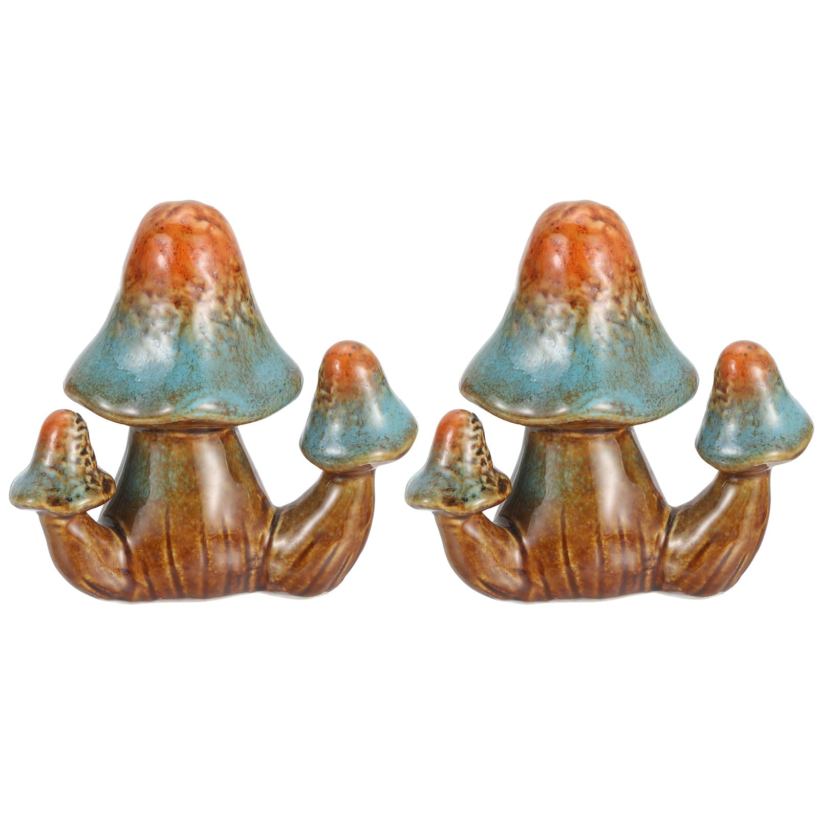 Cache-boulons de toilettes en céramique champignon uxcell x2