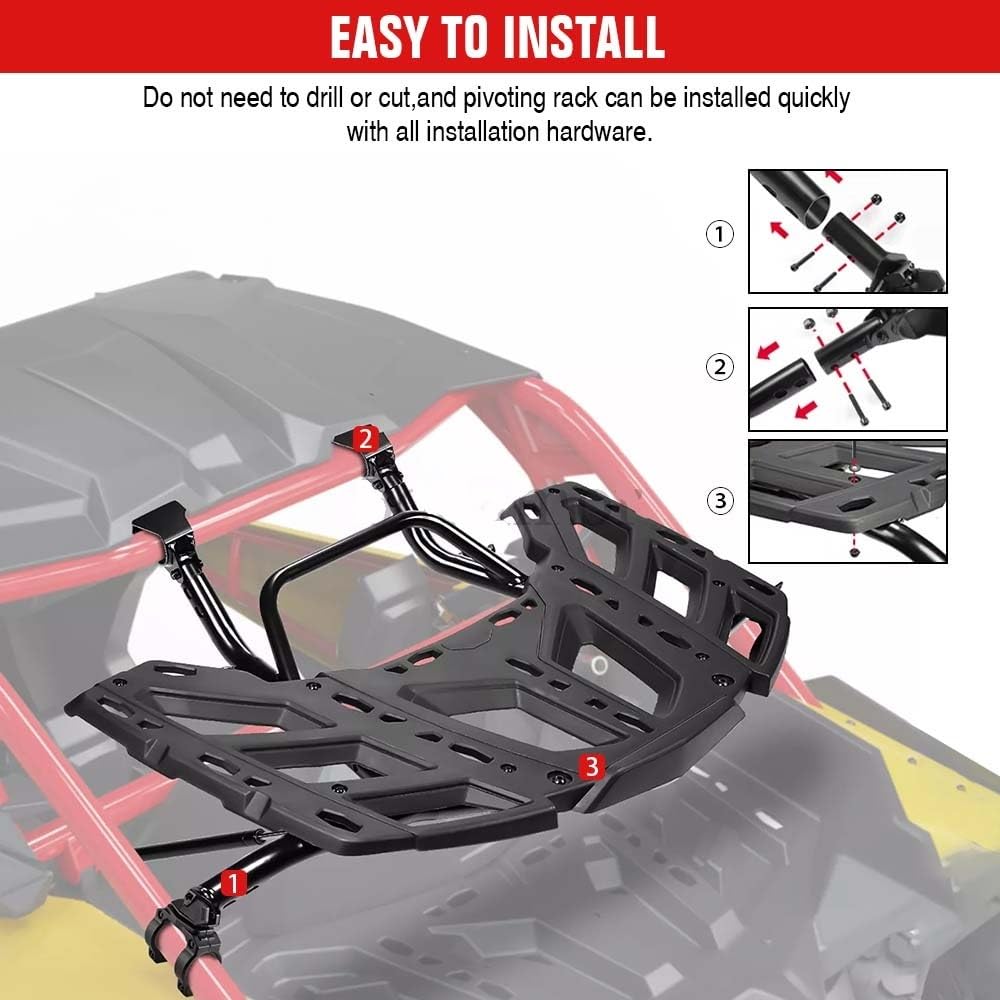 Uchwyt ścienny na opony Bagażnik UTV Cargo, tylny bagażnik na koło zapasowe, do Can-Am, pasuje do Maverick X3 Max DS RS 2017 715003439 715002881 uchwyt ścienny do opon