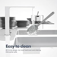 Vista 8 de Juego de espátulas de silicona de 5 piezas, espátula de goma de grado alimenticio, mango fuerte mejorado con agarre ergonómico, resistente al calor