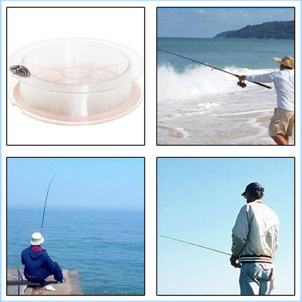 Sedal de Pesca, monofilamento, Resistente, 100 Metros, Hilo de Nailon Transparente, 0,45 mm de diámetro, Alambre de Nailon