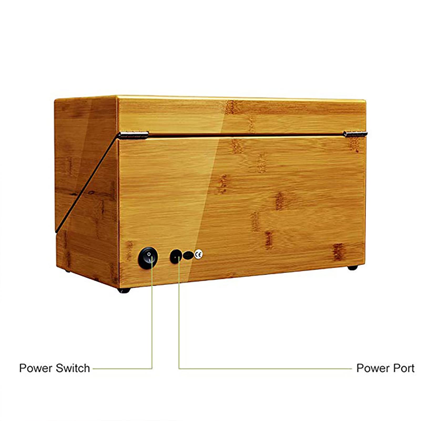Uhrenbewegerbox 4 für Automatikuhren, drehbare Uhrenvitrine aus Holz, staubdichtes Gehäuse für mechanische Uhren mit Selbstaufzug, leiser Mabuchi-Motor und 5 Rotationsmod，E