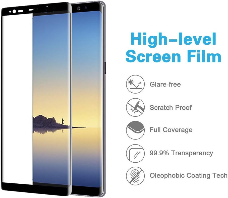 Galaxy Note 8 Screen Protector,Note 8 Tempered Glass,Creativecase Bubble-Free Anti-Scratch 3D Curved Full Coverage Screen Protector for Note 8