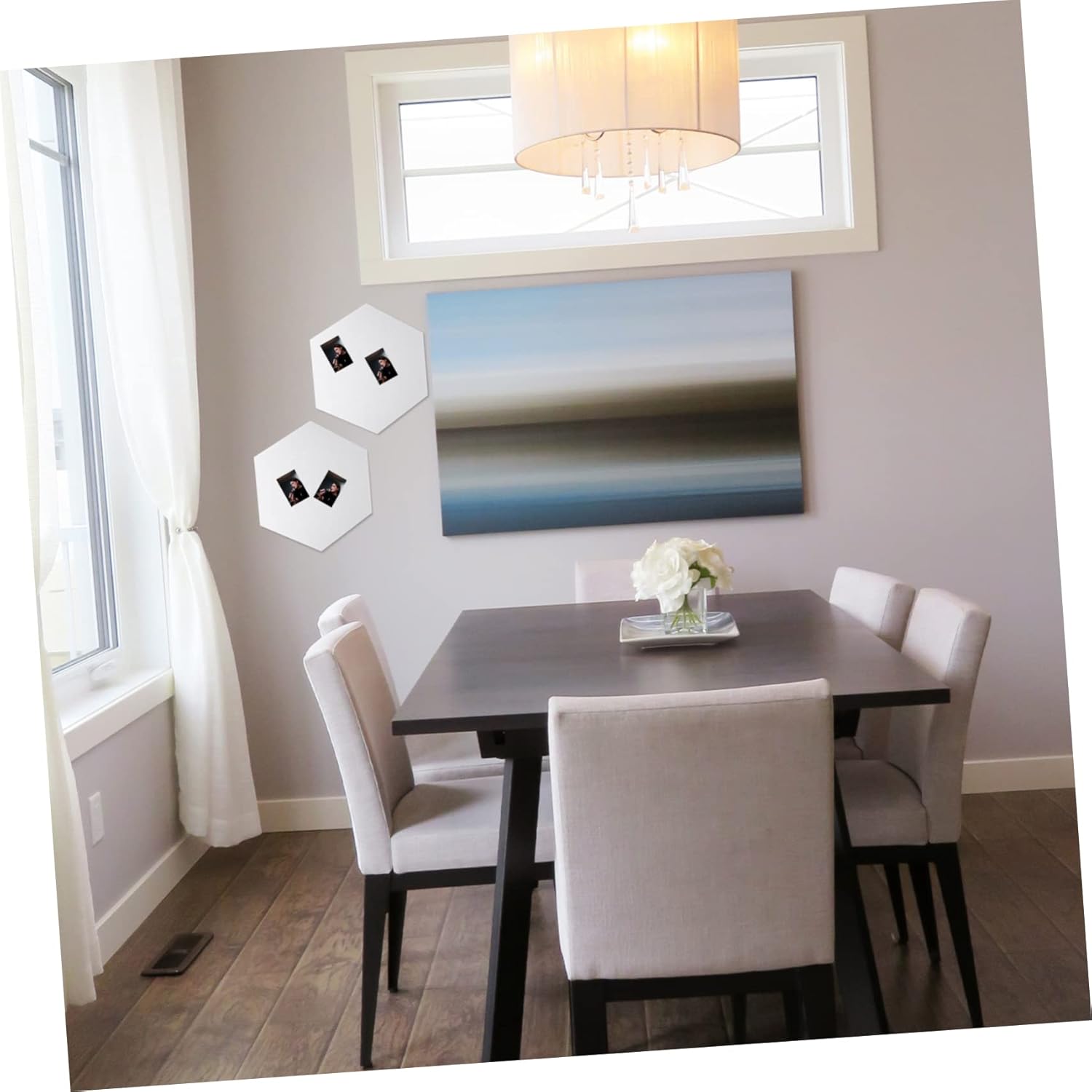 jojofuny 10PCS Self-Adhesive Hexagon Felt Message Board Colorful Wall Decor for Photo Display Sound Absorbing Panels for Home Office and Studio