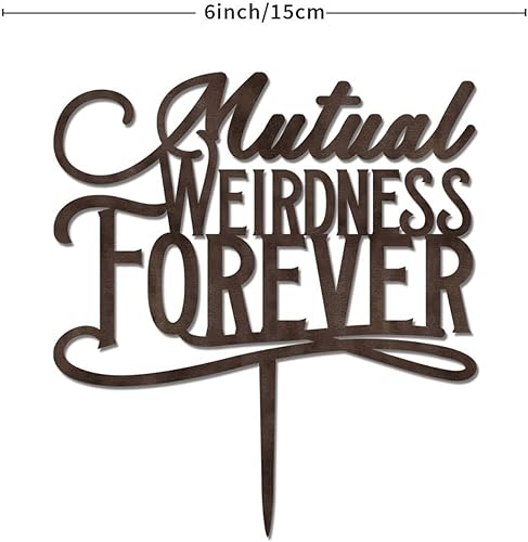 Miniatura 2 de Mutual Weirdness Forever - Decoración para tartas de boda, con el señor y la señora, decoración de pastel de boda, decoración personalizada para