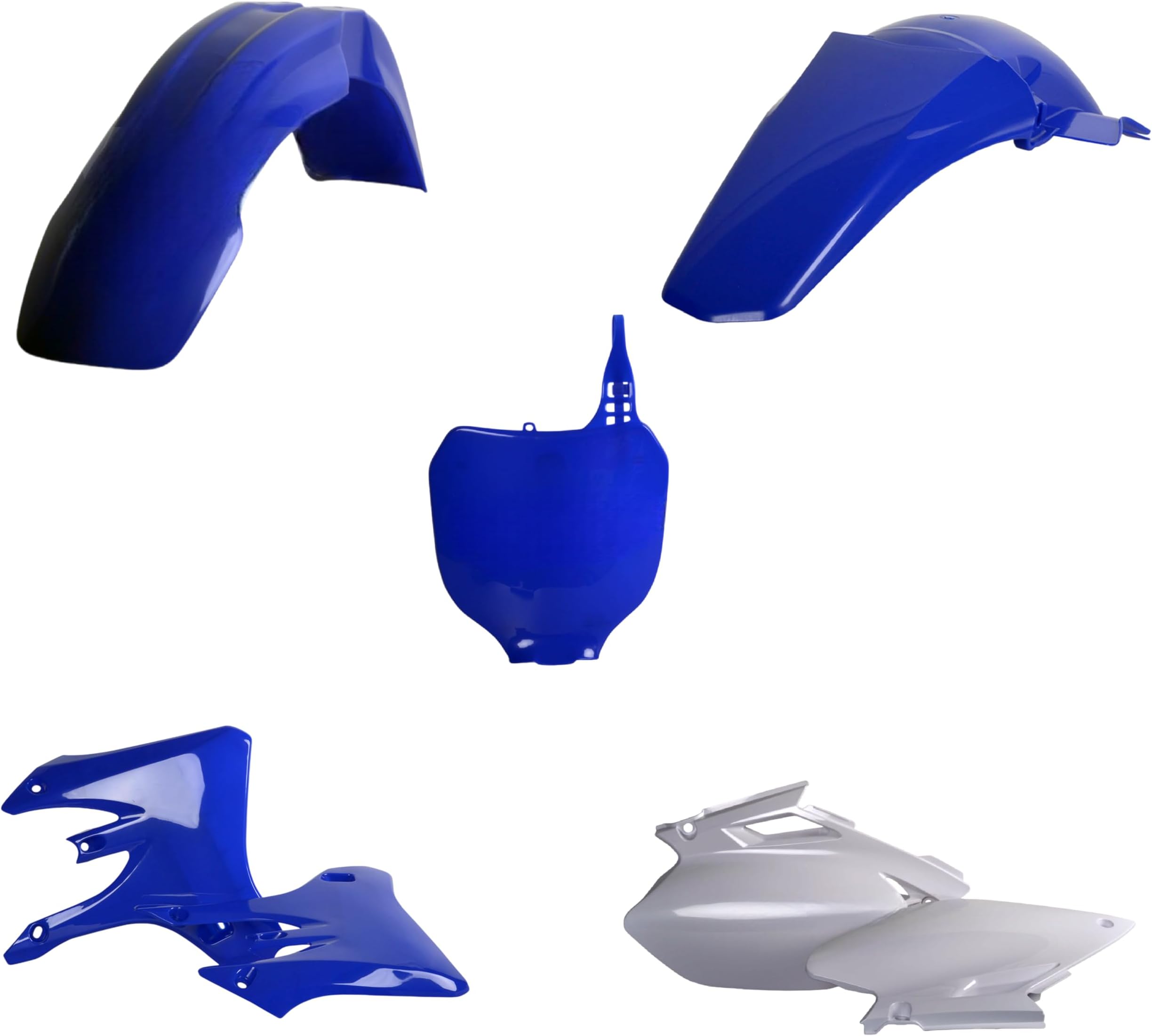 Polisport Motocross (MX) Replica Plastic Kit for Yamaha YZF 250/450 (2003-2005) Dirt Bike – OEM Quality, Durable, Flexible & Perfect Fit – Blue/Gray