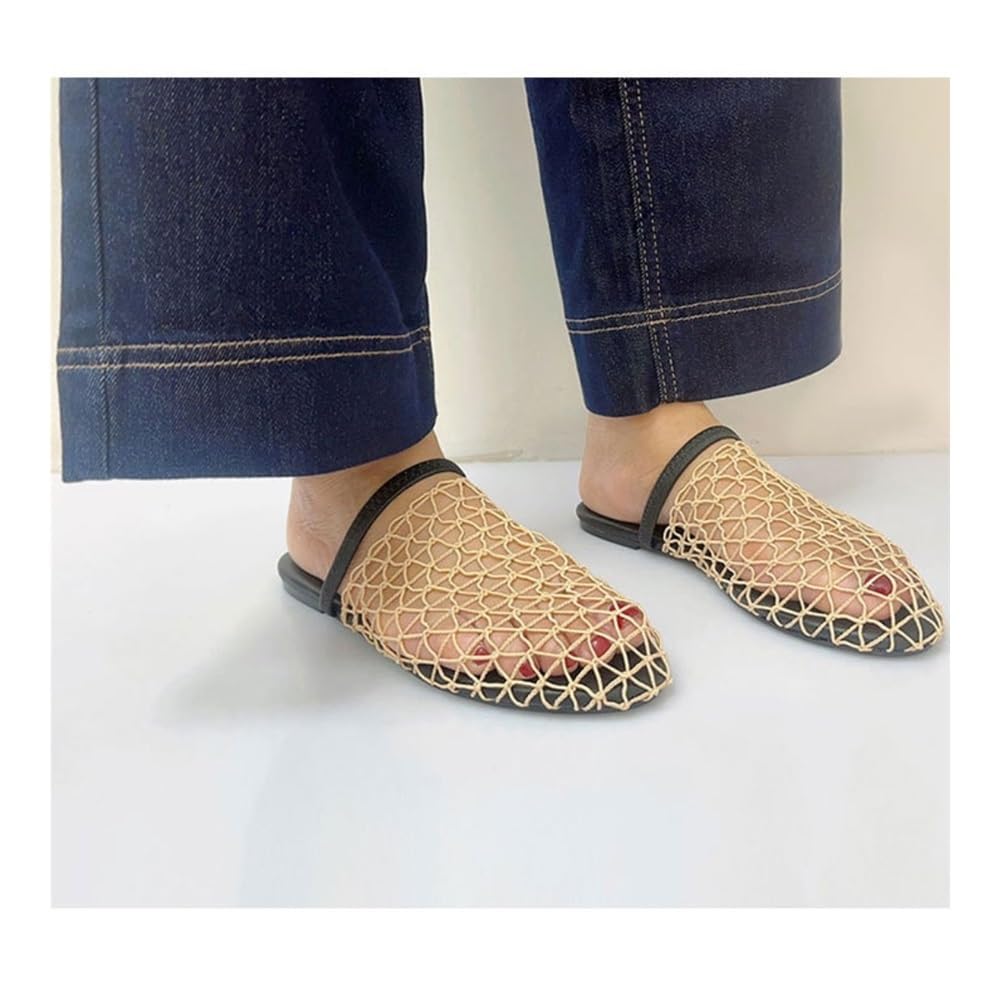 Sandalia, Sandalias Planas, Chanclas de Playa cómodas y caladas de Verano Zapatos de Ducha(37 EU)