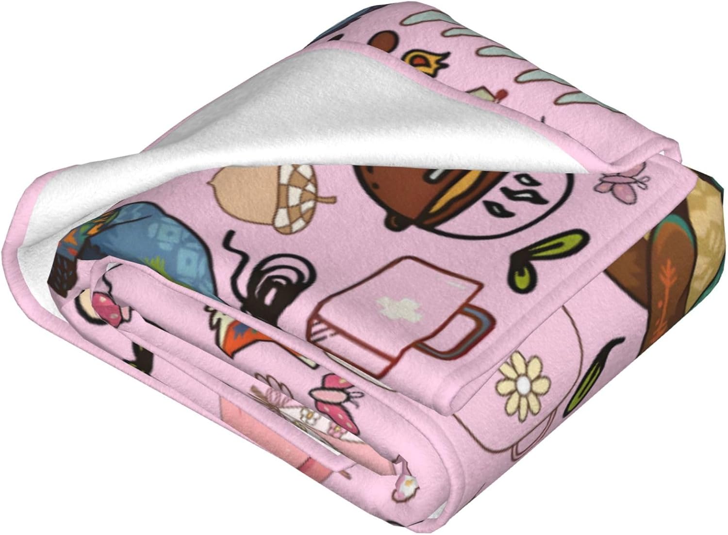 Camping Blanket, Comfort Soft Flannel Camping Throw Blanket, Ideal for Living Room and Bedroom Decor Pink, Perfect Loves Camping Blanket for Everyone 50"X40" - Image 3