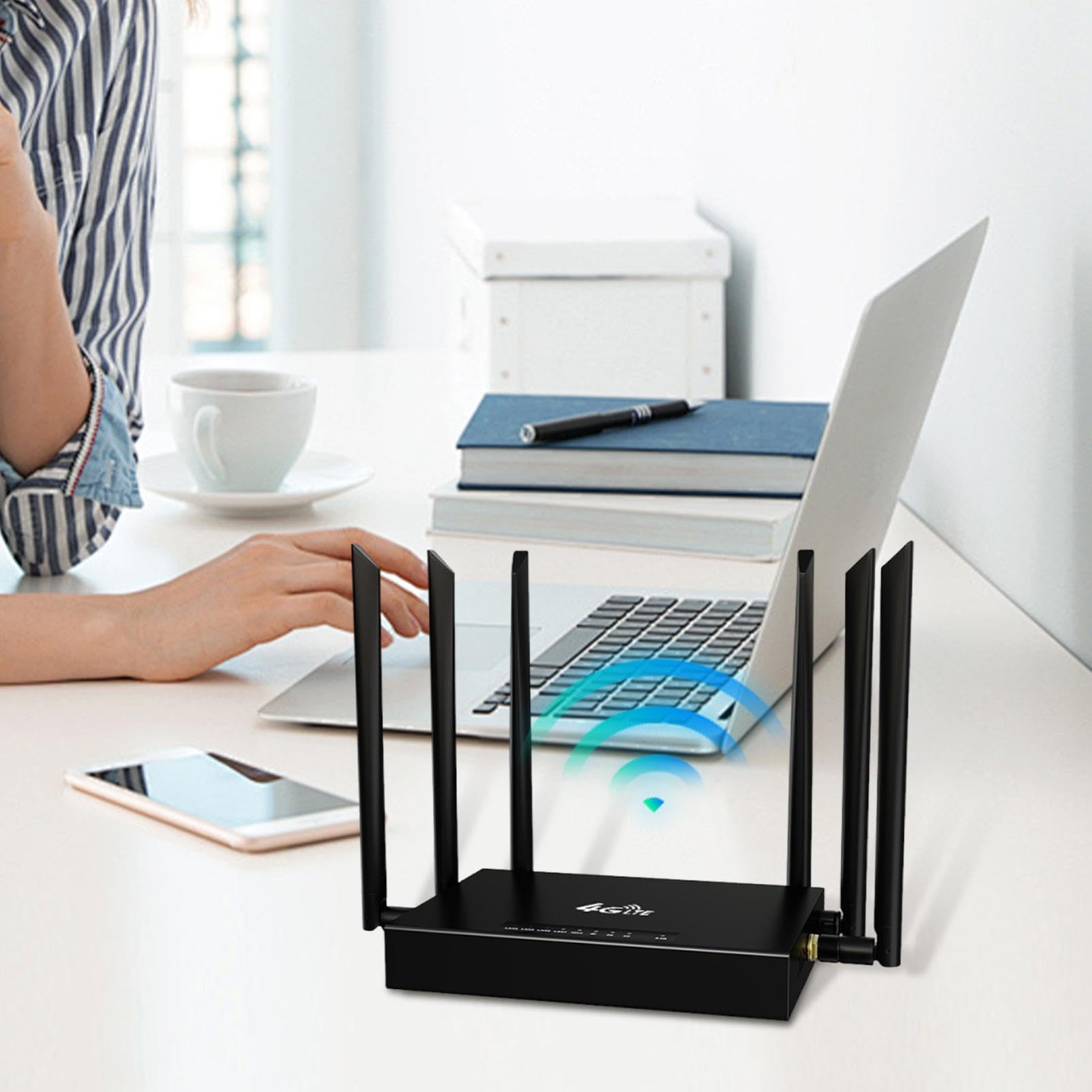 Routeur WiFi Haut Débit, Routeur Intelligent Internet sans Fil,Routeur Satellite Haut Débit Illimité - Routeur WiFi Plug Play pour Ordinateur Portable Et Téléphone Fonctionnant dans Le Désert,