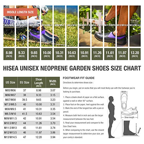 Hisea Unisex Waterproof Garden Shoes Ankle Rain Boots Rubber Slip-On Shoes For Women Men Outdoor #TOP1