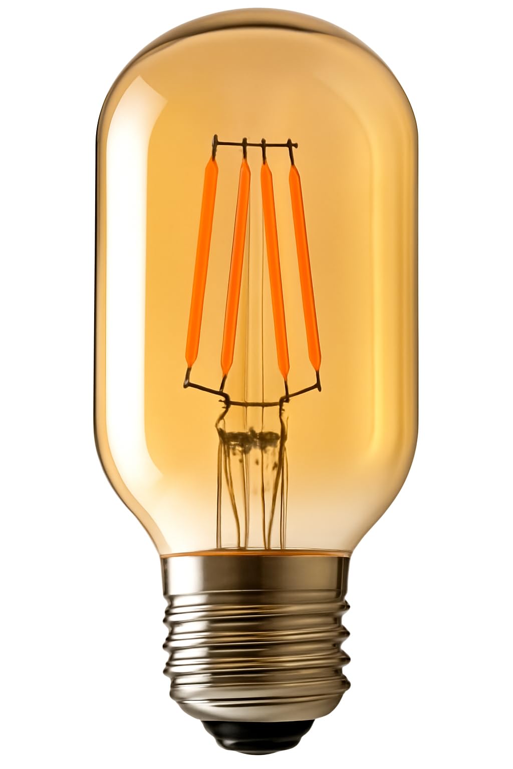 DC VOLTAGE 1 Pack E27 LED 4W Vintage Edison Screw Bulb Equivalent to 40W Amber Glass Antique Light Bulb Warm White 2200K 450LM dimmable T45 Retro Filament Bulb