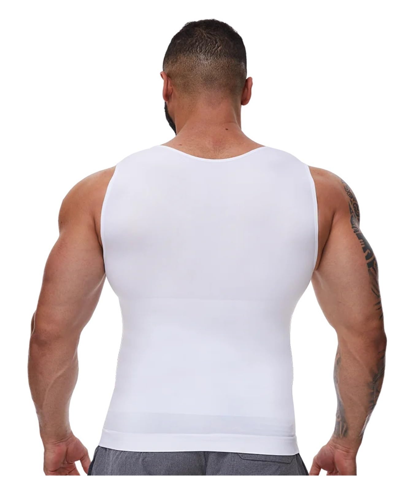 Camiseta CompresióN Hombre Camiseta de compresión moldeadora for hombre, camiseta interior adelgazante, camisetas sin mangas moldeadoras de cuerpo, chaleco moldeador sin mangas, 2 uds. Camiseta Adelga