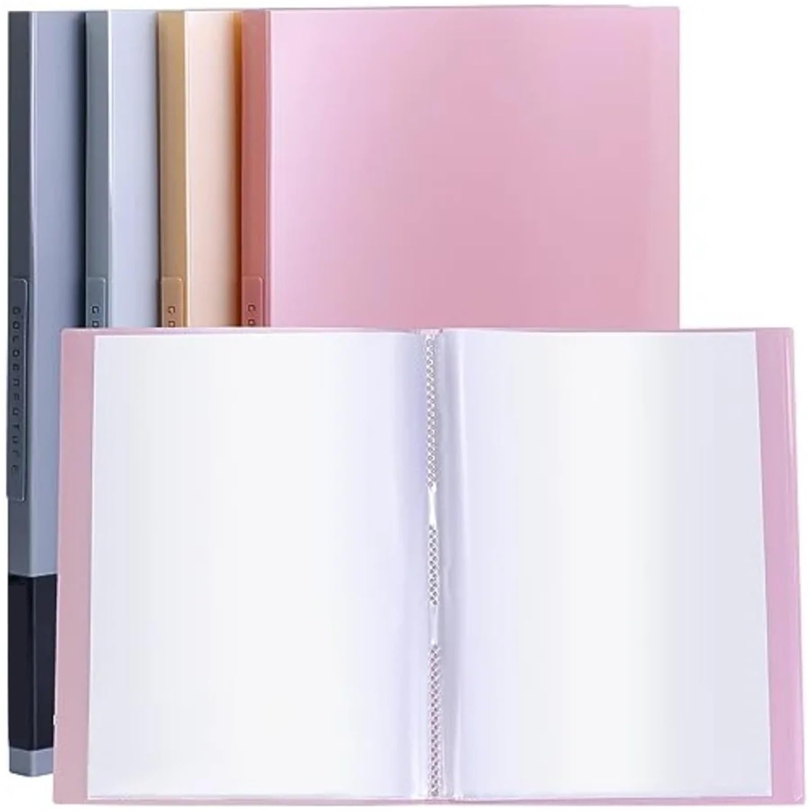 Carpeta de 4 Uds con fundas plástico, carpeta portafolios arte resistente 8,5x11 y 20 bolsillos protectores hojas transparentes, muestra 40 páginas presentes Para Portafolio