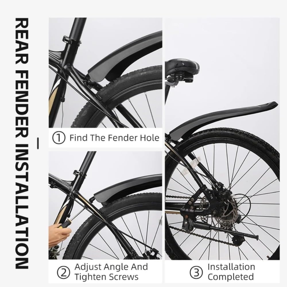 Guardabarros para Bicicletas Conjunto de Bicicleta de montaña salpicaderos Delantero Trasero