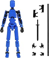 Vista 17 de MerryXD T13 Figura de acción 3D, muñeco terminado Nova Titan Lucky 13, figura de acción impresa en 3D, articulaciones múltiples, juguete móvil dorado