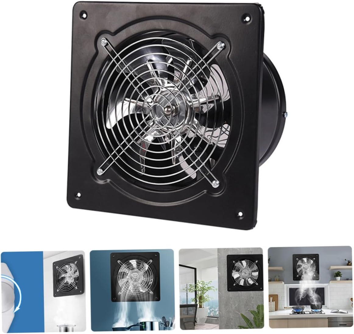 6-Inch Exhaust Fan 40W Wall-Mounted Ventilation Fan for Kitchen Bathroom Laundry Garage 110V for Air Circulation and Moisture Control