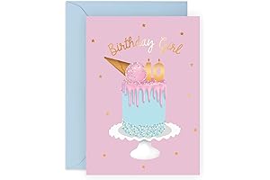CENTRAL 23 Tenth Birthday Card for Girls - Happy 10th Birthday